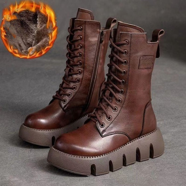 Eleganter schwarzer Damen Ortho-Komfort Stiefel, warm & bequem für modische Frauen im Winter.