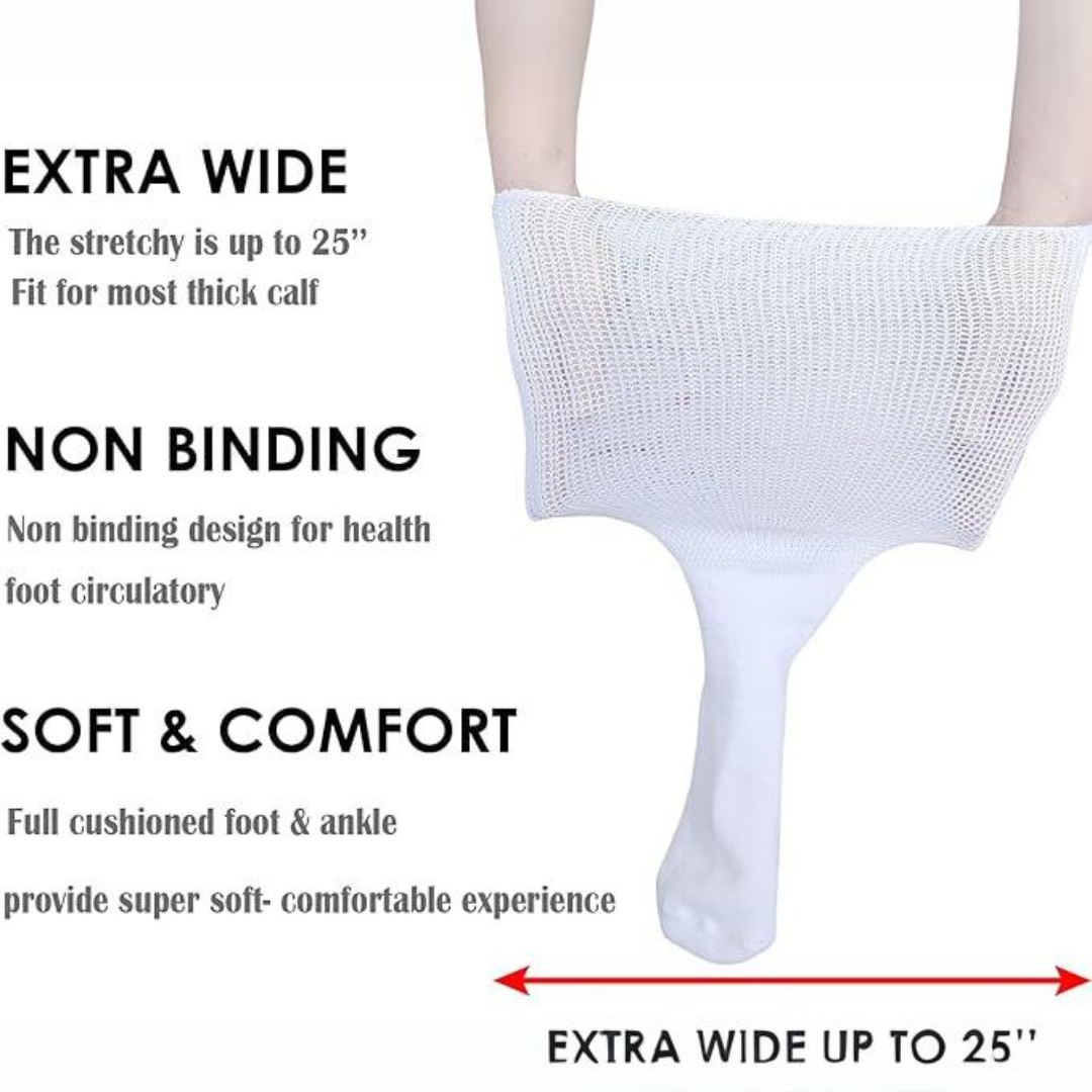 Gesundheitssocken: extra breite, druckfreie Unisex Socken für Lymphödem & Diabetes, ideal bei Schwellungen.