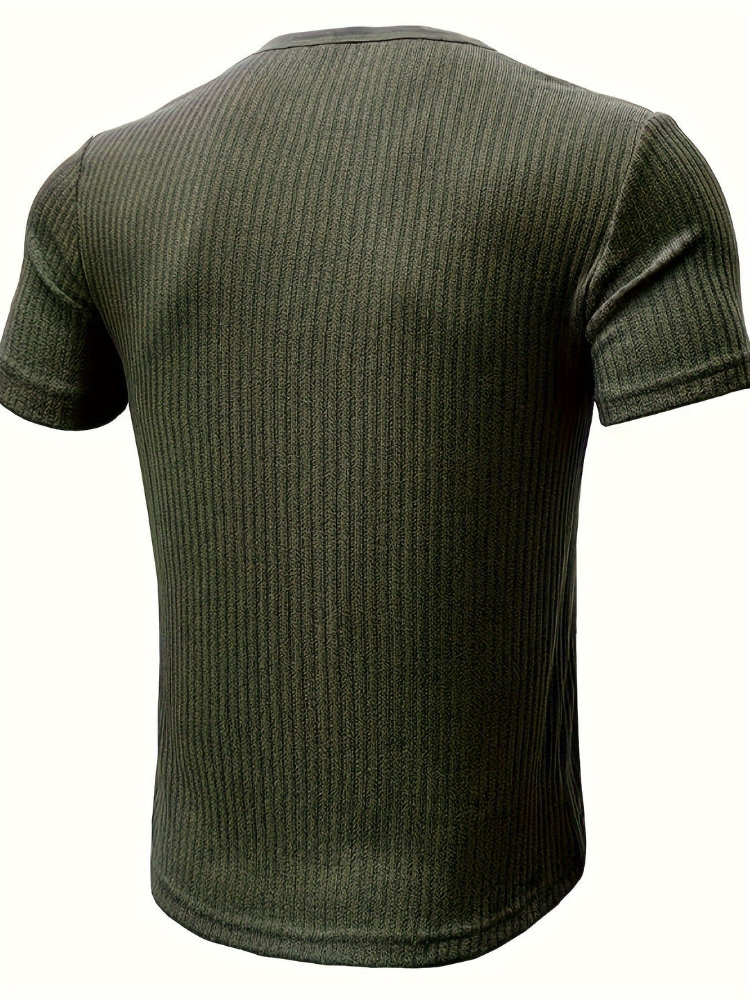 Modernes Herren Kurzarmshirt Henley Stil, gerippt. Bequem & modisch für Frühling, Sommer & lässige Anlässe.