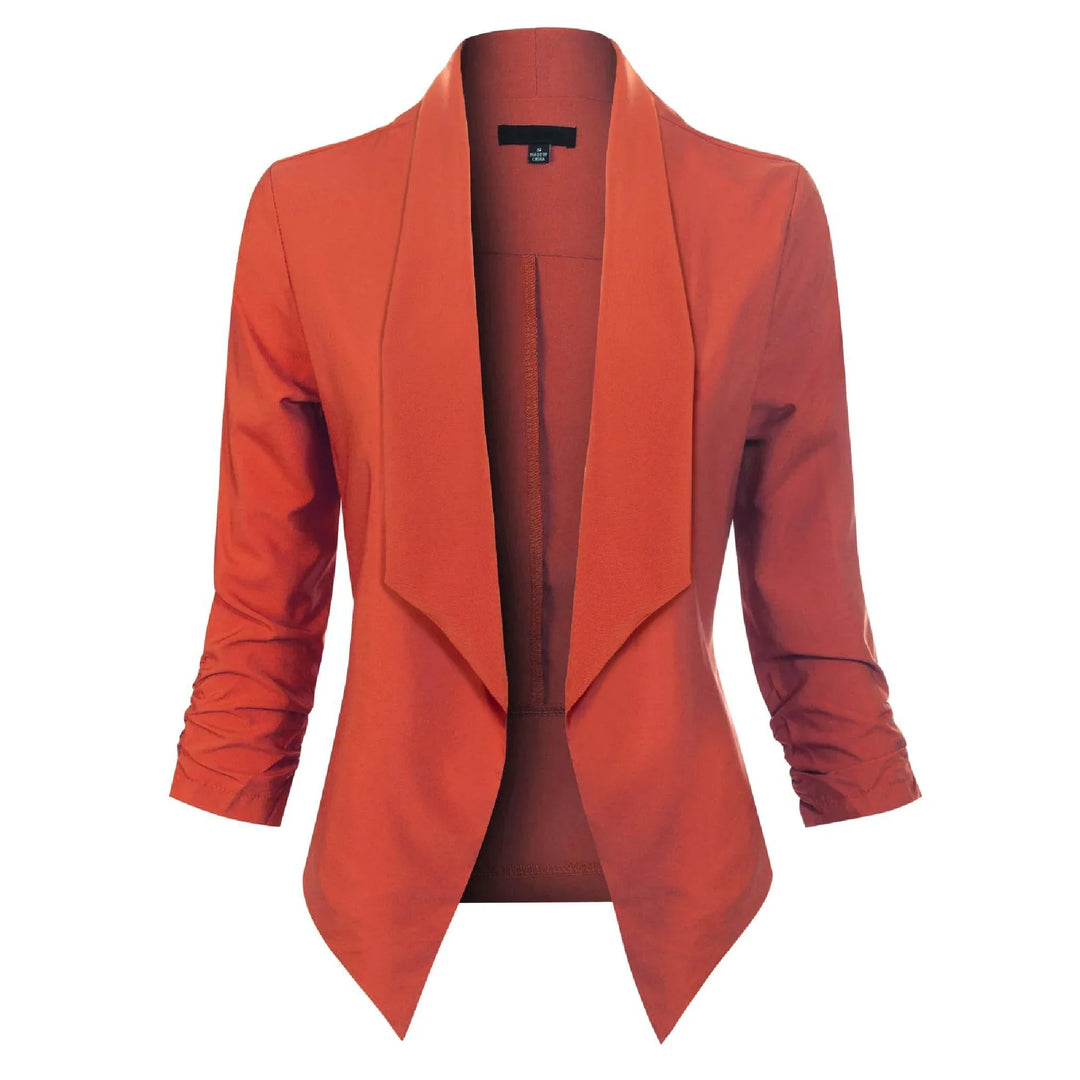 Lässiger & dennoch eleganter Damen-Langarm-Blazer, offen, ideal für smarte Freizeit-Outfits.
