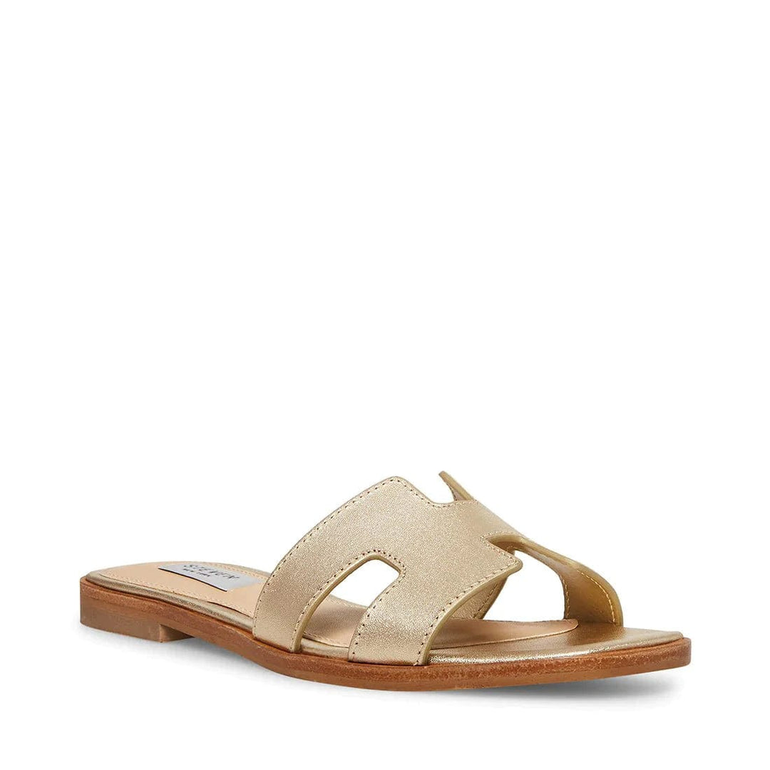 Stilvolle Damen Hausschuhe, luxuriöse Sommer Sandalen mit minimalistischem Design. Bequeme Slipper.