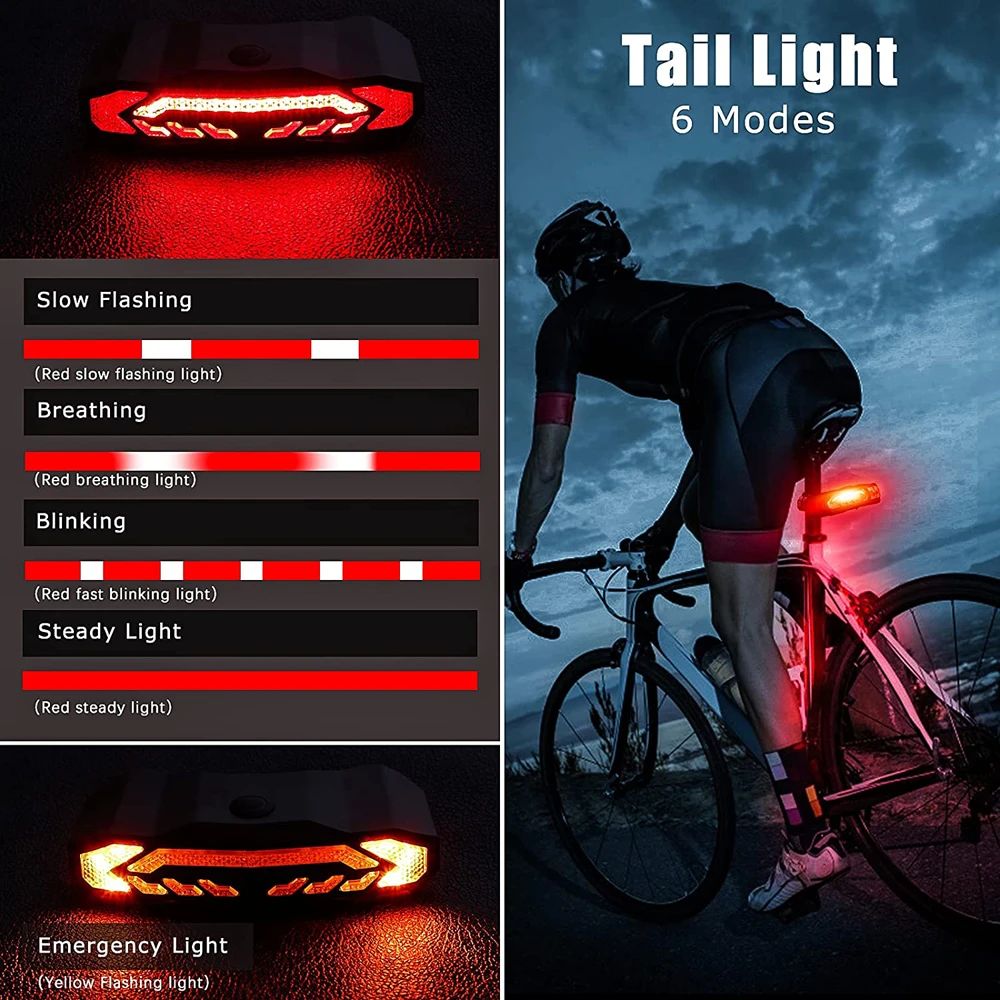 Smart Fahrradrücklicht mit Fernbedienung für einfaches Schalten von Licht & Alarm – modernes Fahrradzubehör.