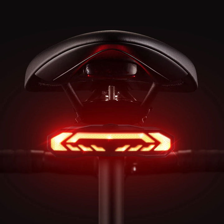 Intelligentes Fahrrad Smart Rücklicht mit lautem Diebstahlalarm und Bewegungserkennung für umfassenden Schutz.
