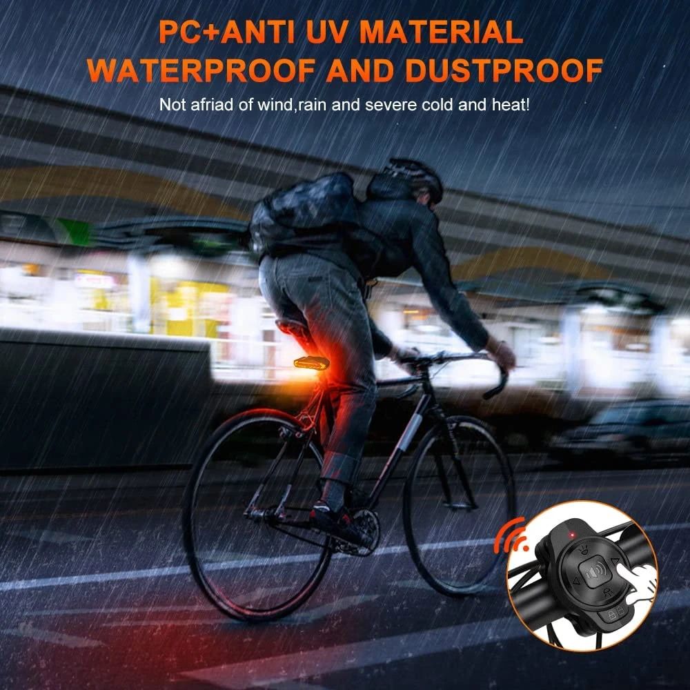 Fahrrad Smart Rücklicht: Helles LED, lauter Diebstahlalarm, Blinkerfunktion – all-in-one Sicherheitspaket.