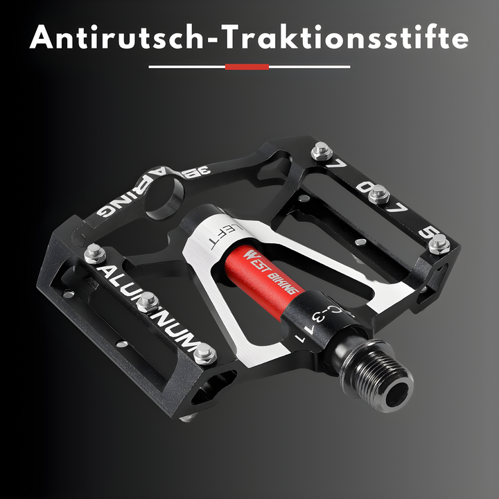 Innovatives Anti-Rutsch-Design der Fahrradpedale für sicheren Grip und verbesserte Kontrolle beim Fahren.