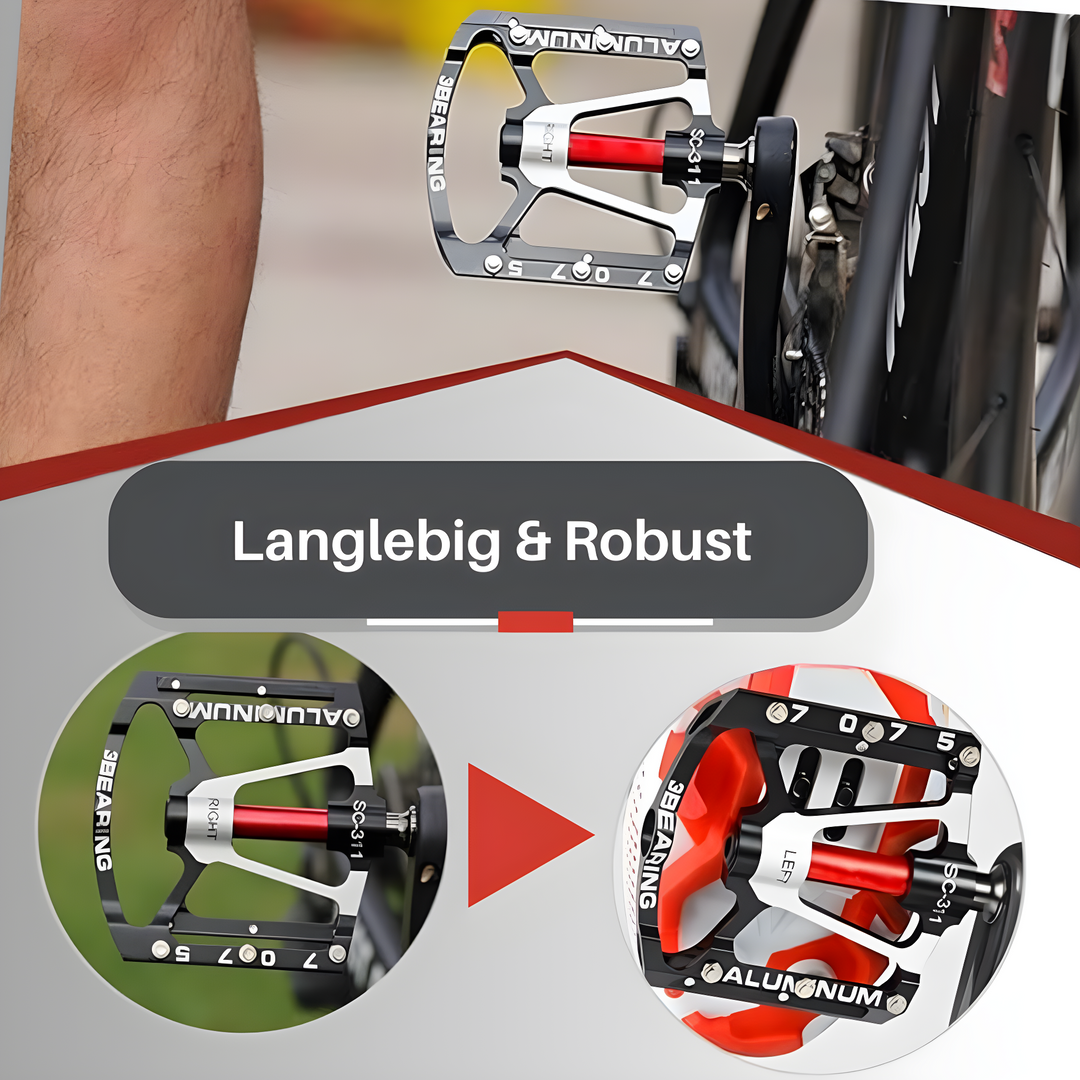 Hochwertige Fahrradpedale aus Aluminium, ultraleicht und strapazierfähig, perfekt für Sport und Outdoor.