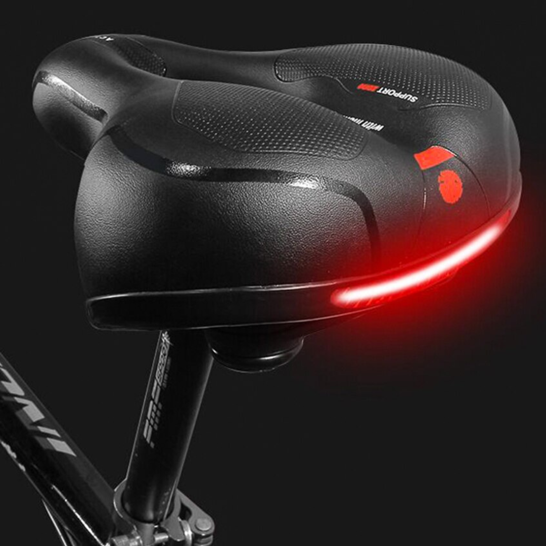 Unisex ergonomischer Fahrradsattel schwarz, mit Federung für schmerzfreie Langstreckenfahrten & Komfort im Radsport.