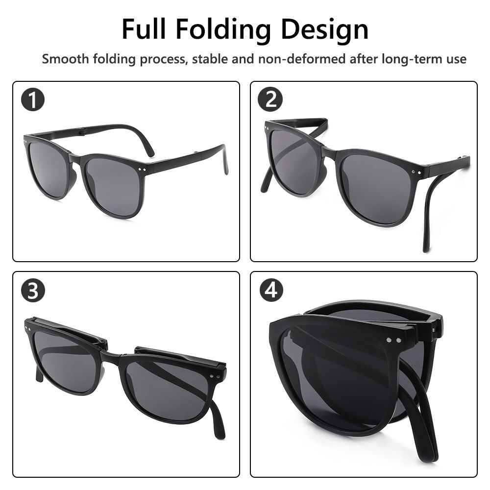 Perfekt für den Sommer: Faltbare Unisex-Retro-Sonnenbrille mit UV400-Schutz, ideal für Reisen.