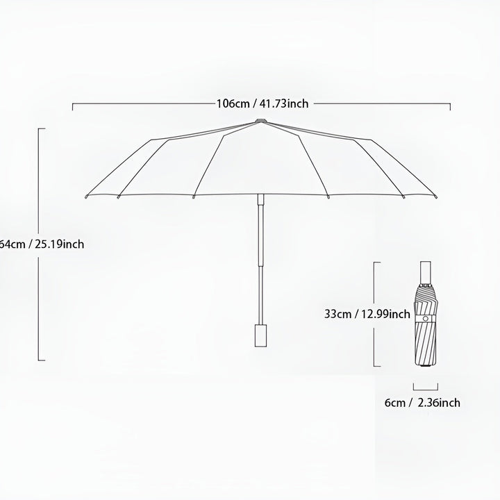 Moderner Unisex Automatik-Regenschirm für Damen & Herren. Windfest, UV-Schutz, faltbar & praktisch.