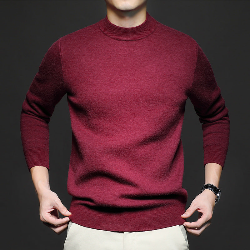 Schmaler Herren-Stehkragenpullover, Langarm. Perfekte Wahl für einen eleganten Business Casual Stil.