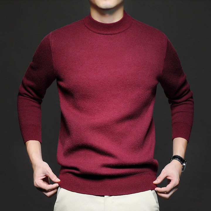 Schmaler Herren-Stehkragenpullover, Langarm. Perfekte Wahl für einen eleganten Business Casual Stil.