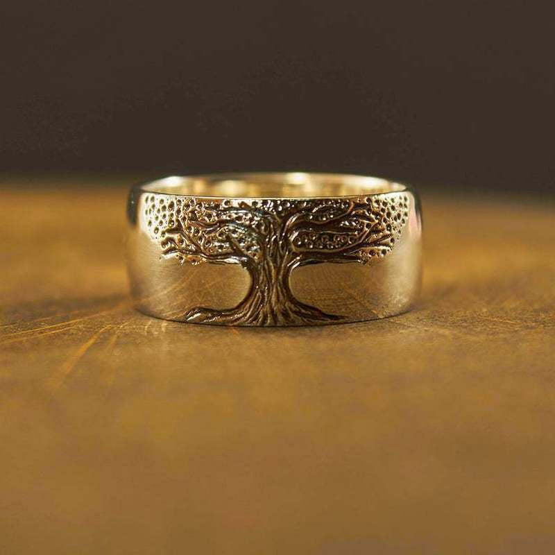 Eleganter Damen Lebensbaum-Ring Lina, stilvoller Symbolschmuck für Frauen. Perfektes Accessoire.