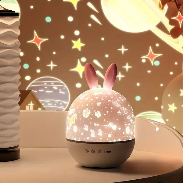 Kinder Sternenprojektor Nachtlampe mit magischen Sternen für das Kinderzimmer.