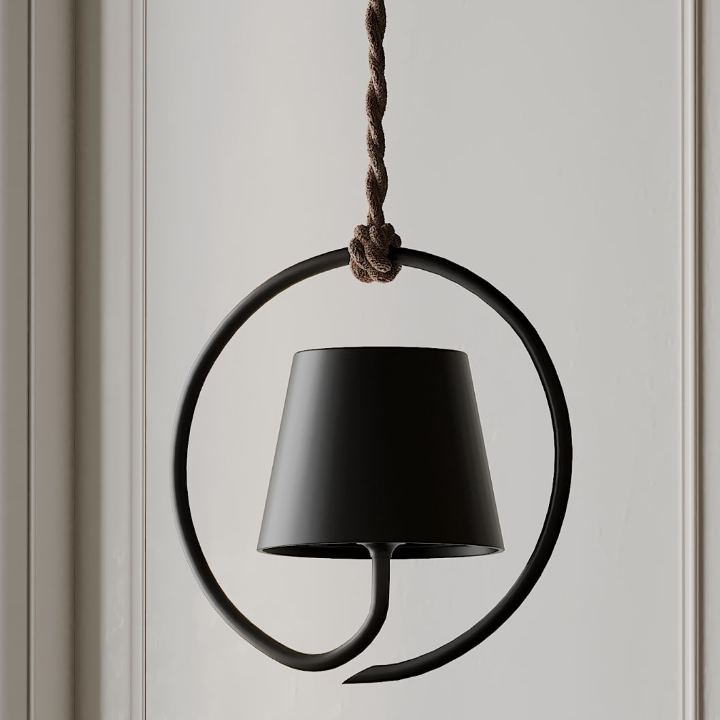 Kabellose dimmbare LED-Hängelampe für Innen- & Außenbereich. Moderne Akku-Designleuchte, tragbar.