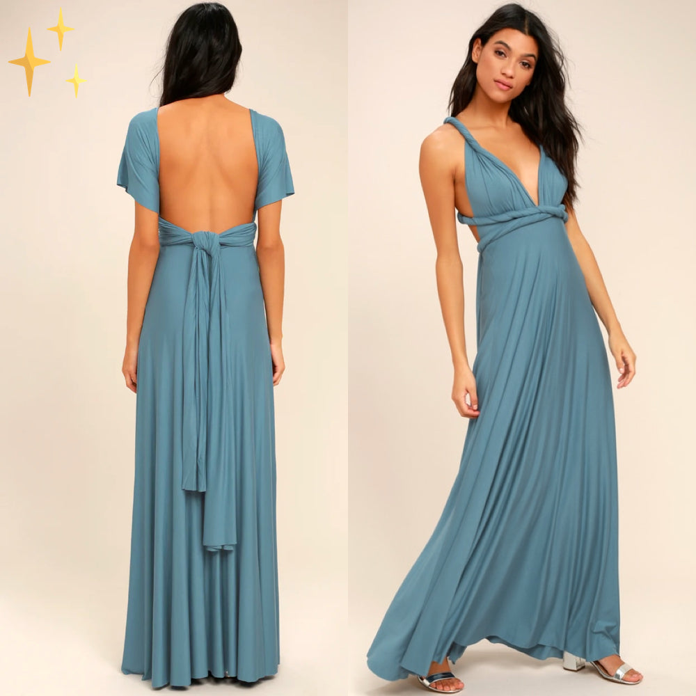 Schickes Abendkleid Mira, wandelbar & elegant für besondere Events. Das perfekte festliche Wickelkleid.