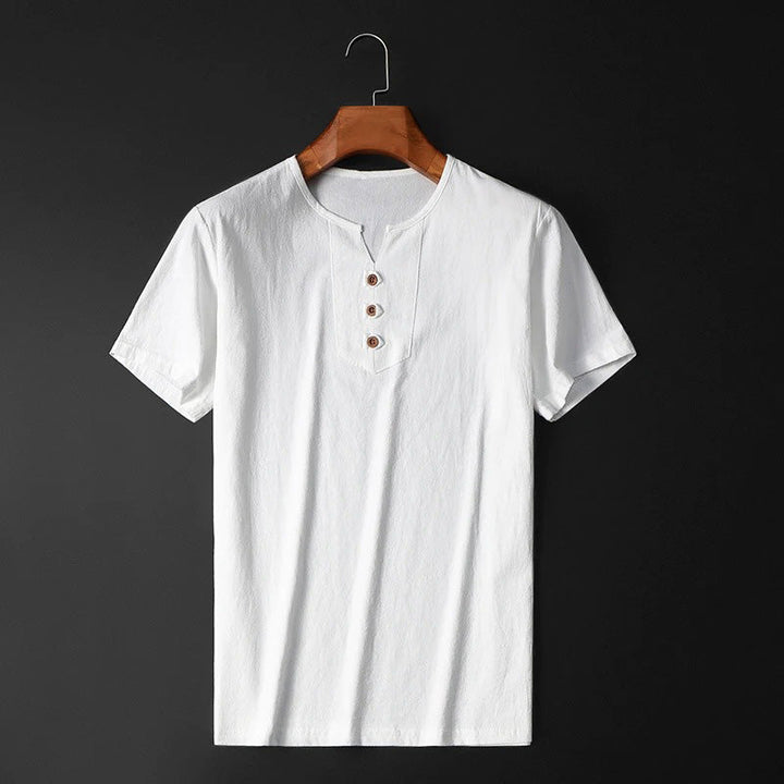 Weiches Herren T-Shirt mit Rundhalsausschnitt, kurzarm. Hoher Tragekomfort für Alltagskleidung und Sommer.