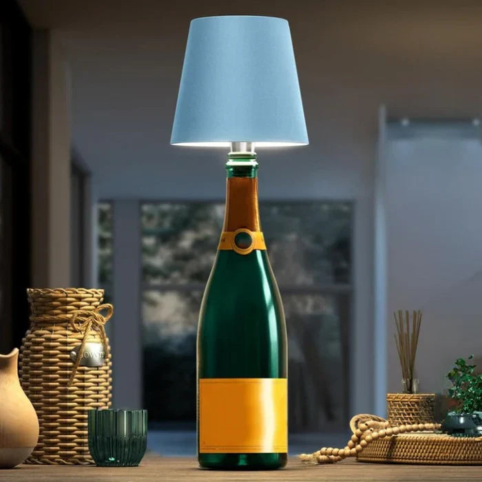 Tragbare LED Flaschenlampe, dimmbares Stimmungslicht für Tisch & Ambiente.