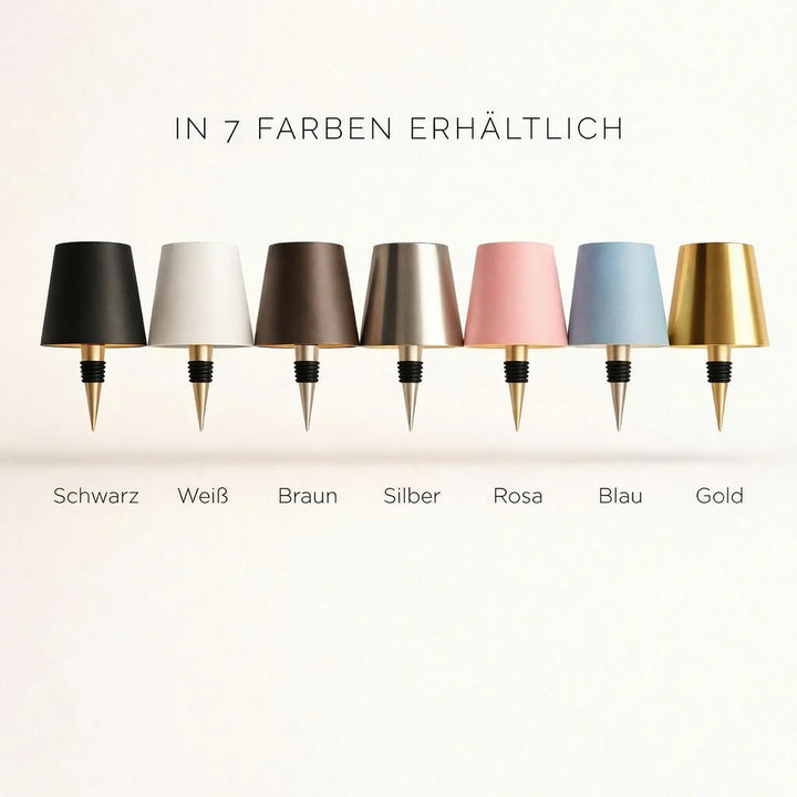 Elegantes Akku Flaschenlicht, warmweiße LED Lampe für gemütliche Atmosphäre.