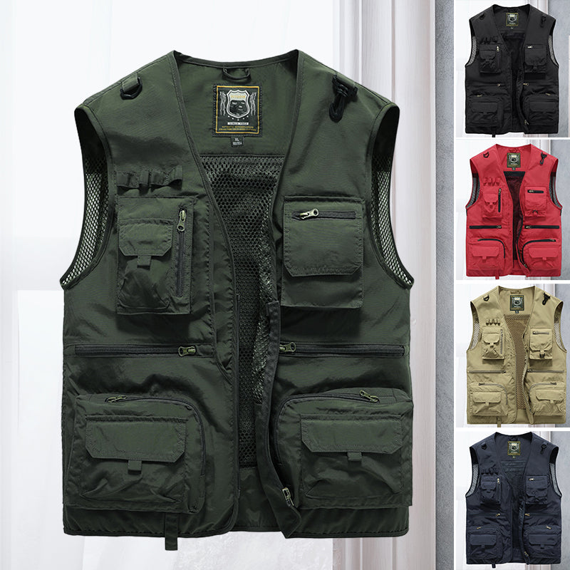 Leichte Viktor Herren Outdoor-Weste, atmungsaktiv & vielseitig, ideal für Wandern und Angeln.