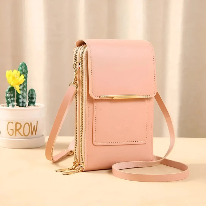Elegante SecureStyle Damen Handtasche aus Leder mit innovativem Diebstahlschutz, für mehr Sicherheit unterwegs.
