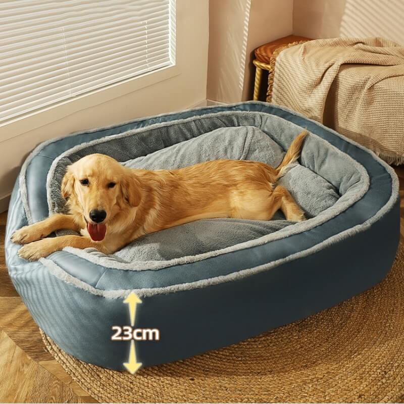 Weiches Hundebett mit abnehmbarem Bezug, perfekt für entspannte Stunden und gesunden Schlaf Ihres Hundes.