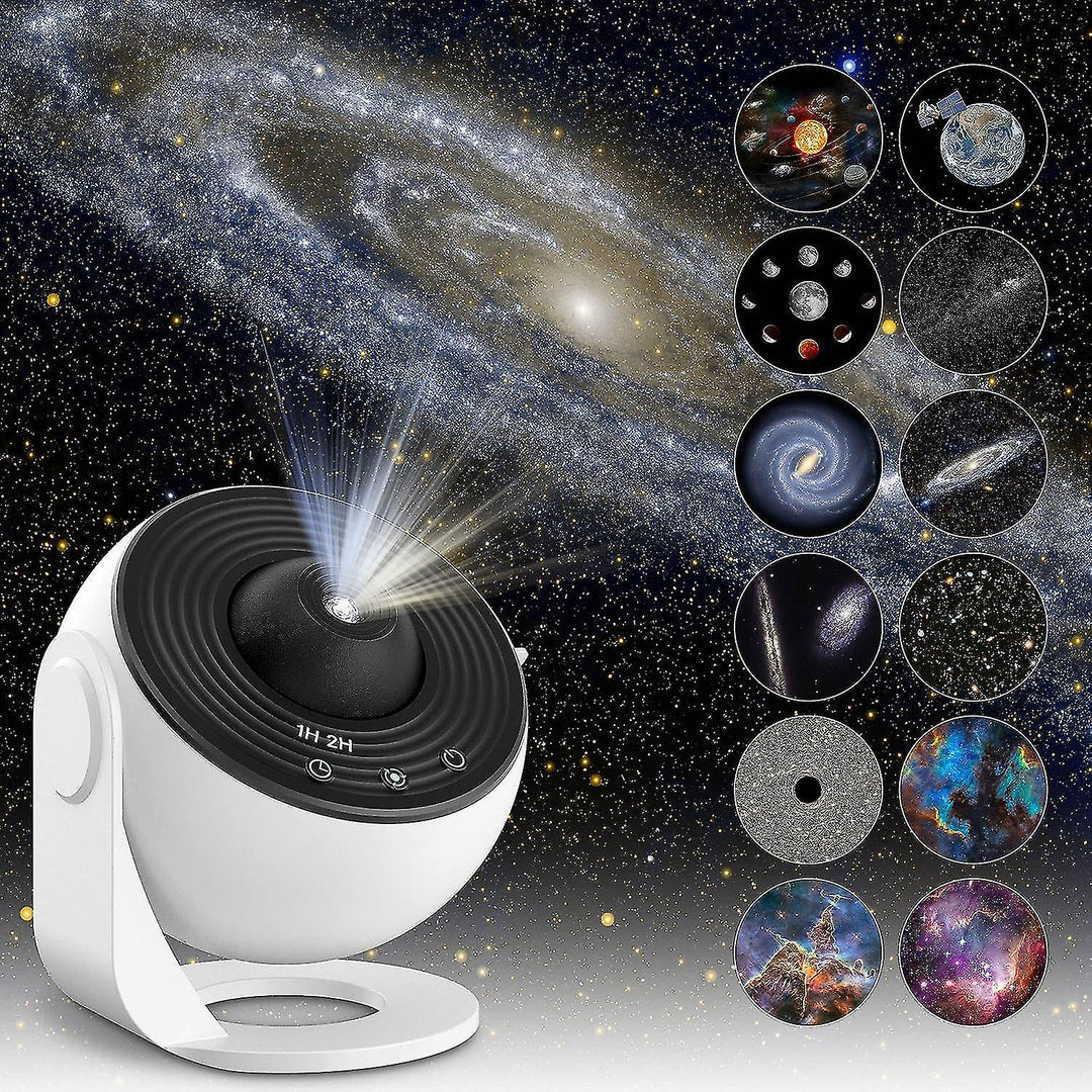 Der Weltraumlampe Nachtlicht Projektor schafft eine beruhigende Sternenhimmel-Atmosphäre für Kinderzimmer.
