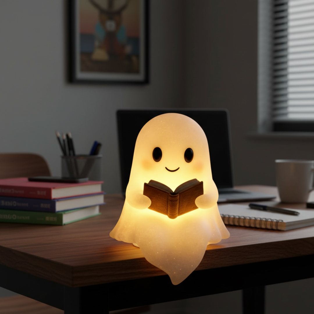 Geister-Nachtlampe mit sanftem, warmem Licht. Perfekt für Schlafzimmer & Kinderzimmer Dekoration.