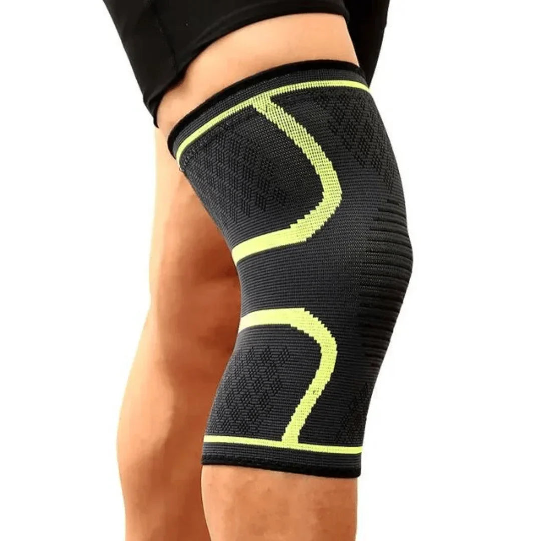 Atmungsaktive Kniebandage FlexiKnee Pro für optimalen Komfort bei Sport und Alltag.