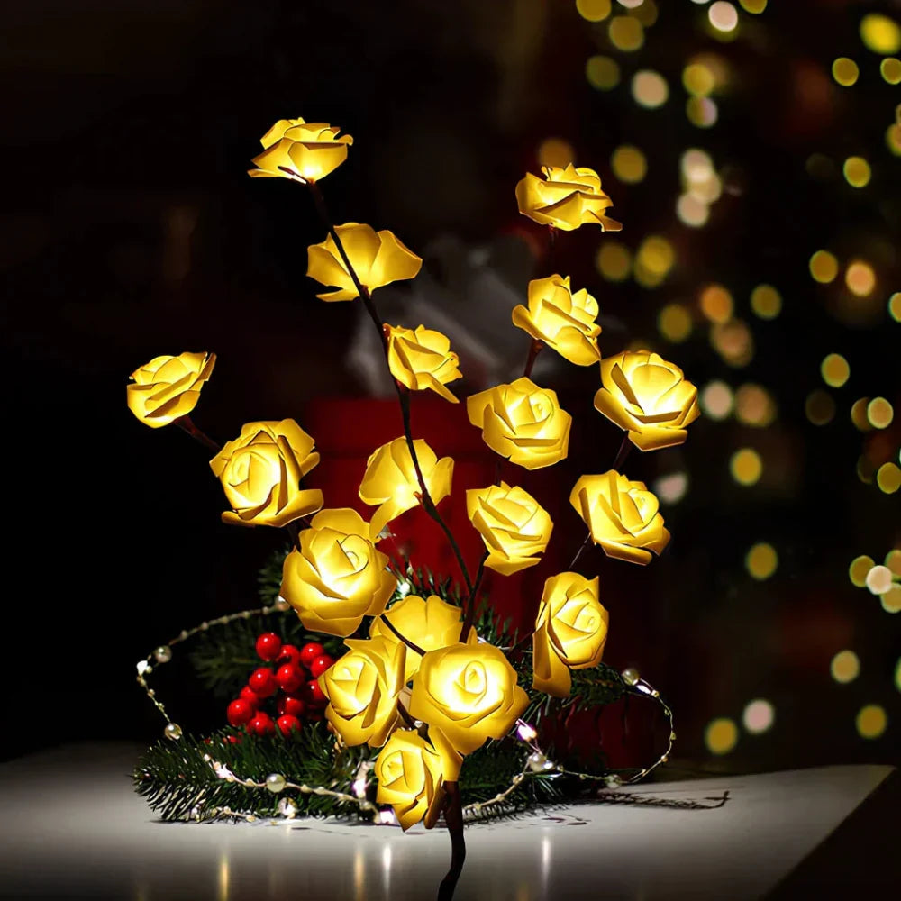 Wohndeko mit LED-Zweigen, batteriebetrieben, perfekt als dezente Innenbeleuchtung.