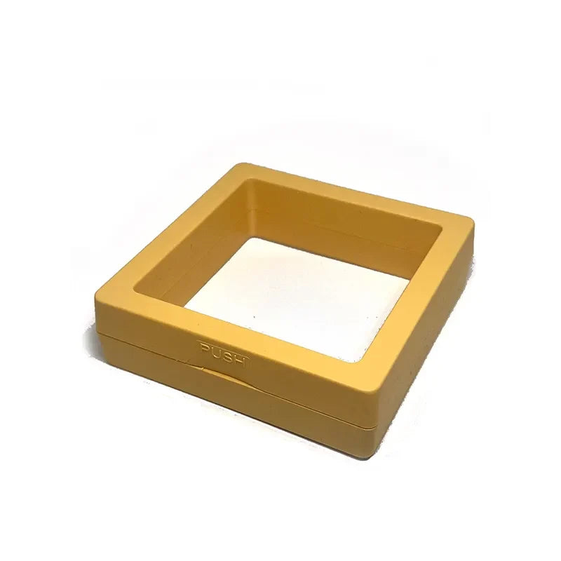 Transparente Schmuckaufbewahrungsboxen (10er Set) aus Kunststoff zur Präsentation von Accessoires.