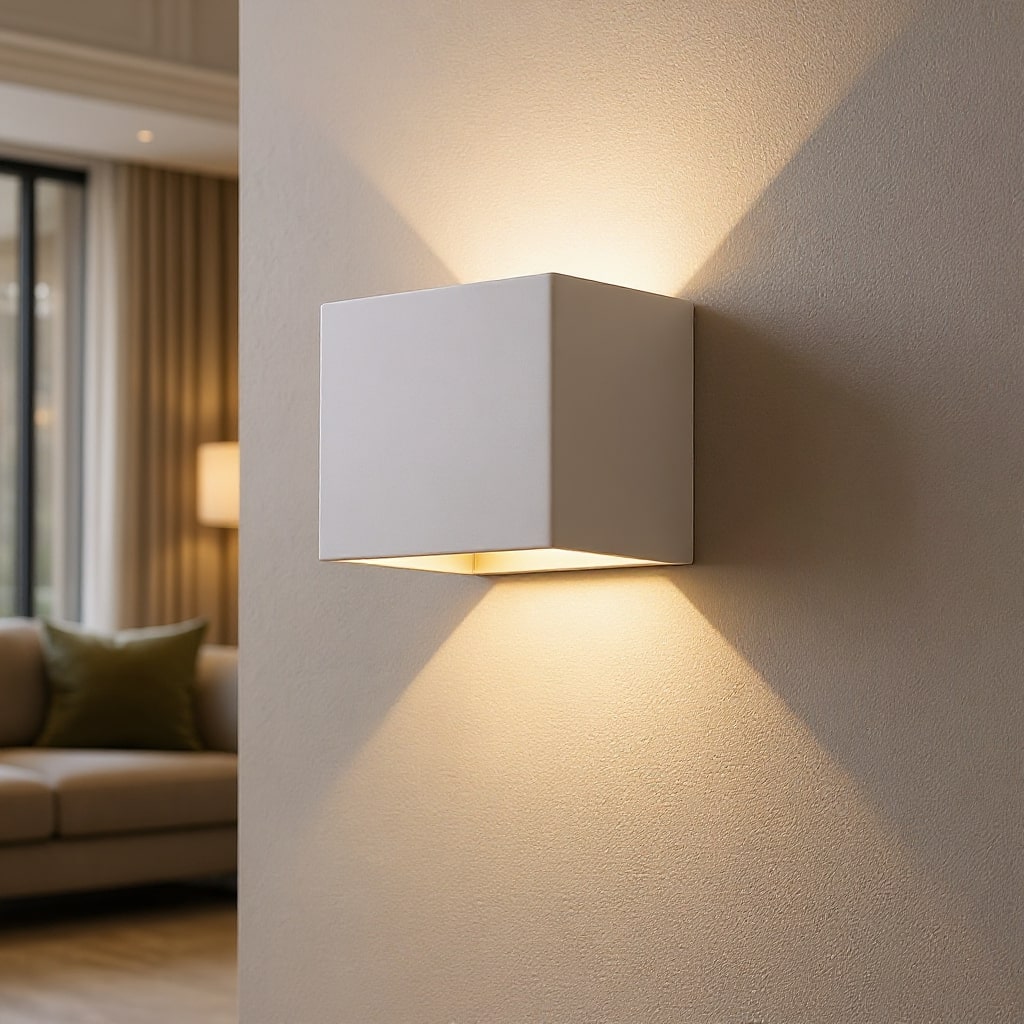 Stilvolle kabellose LED Innenwandleuchte, akkubetrieben, mit Bewegungssensor & Dimmfunktion.