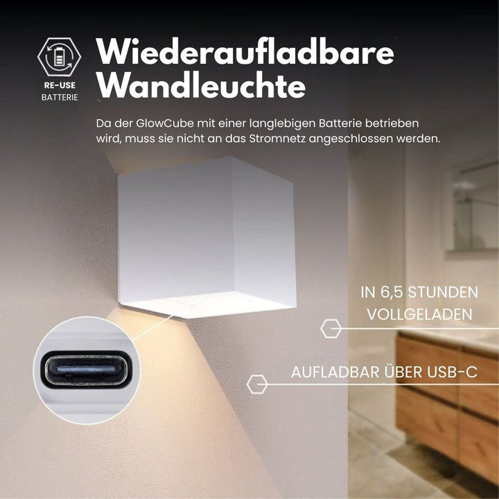 Wetterfeste kabellose LED Außenwandleuchte mit Bewegungssensor, ideal für Eingang & Terrasse.