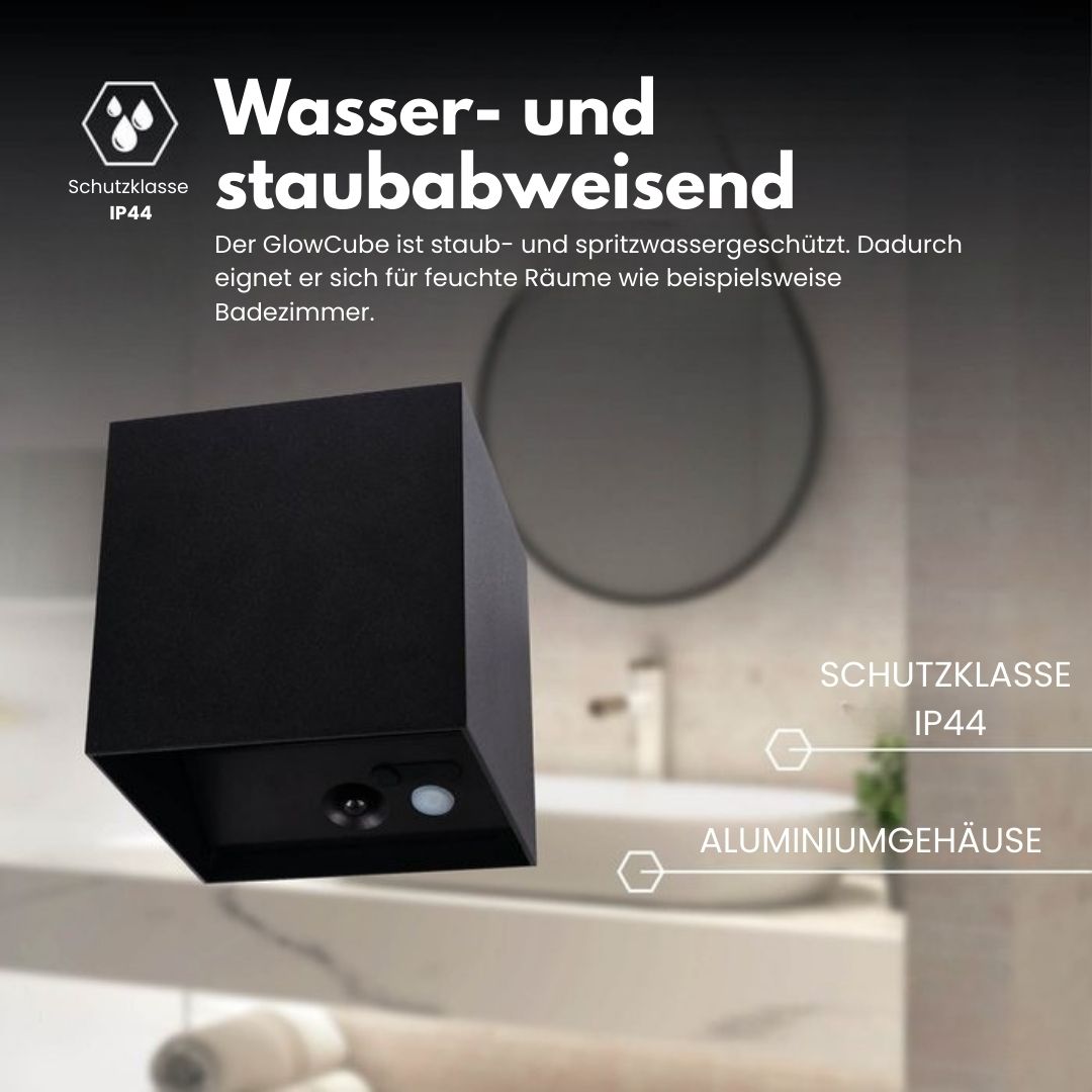 Smarte, dimmbare kabellose LED Wandleuchte mit Bewegungssensor, für Innen- & Außenbereich.