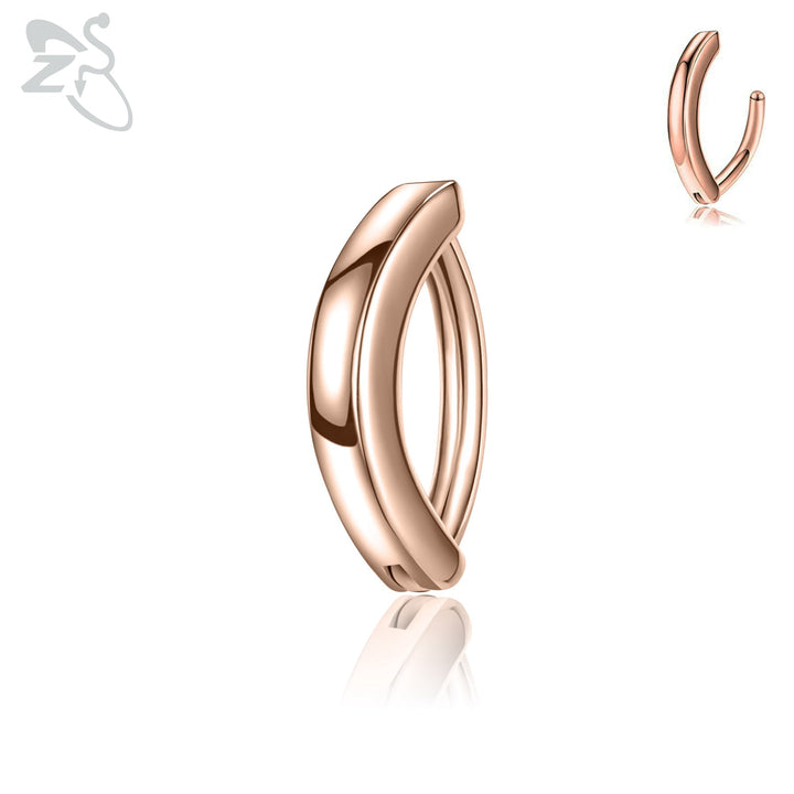 Hochwertiges 925er Silber Bauchnabelpiercing als Ring für Damen, stilvoller Bauchnabelschmuck.