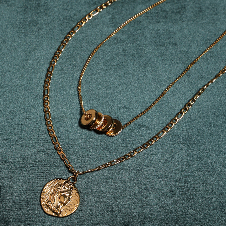 Edle Zirkon-Halskette für Damen in Gold & Silber. Wasserfest, hypoallergen – ein perfektes Geschenk für Sie.