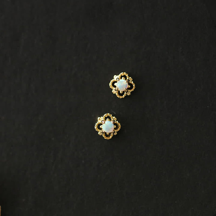 Edel Opal Ohrringe für Frauen: Quadratisch, Vintage-Look, zarte Eleganz, zeitloser Schmuck.