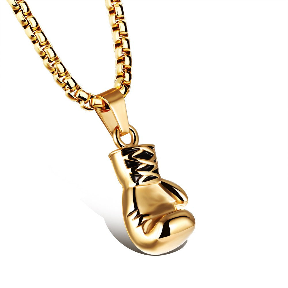 Herren Boxhandschuh Halskette aus robustem Metall, ein starkes Symbol für Männlichkeit & Stärke.