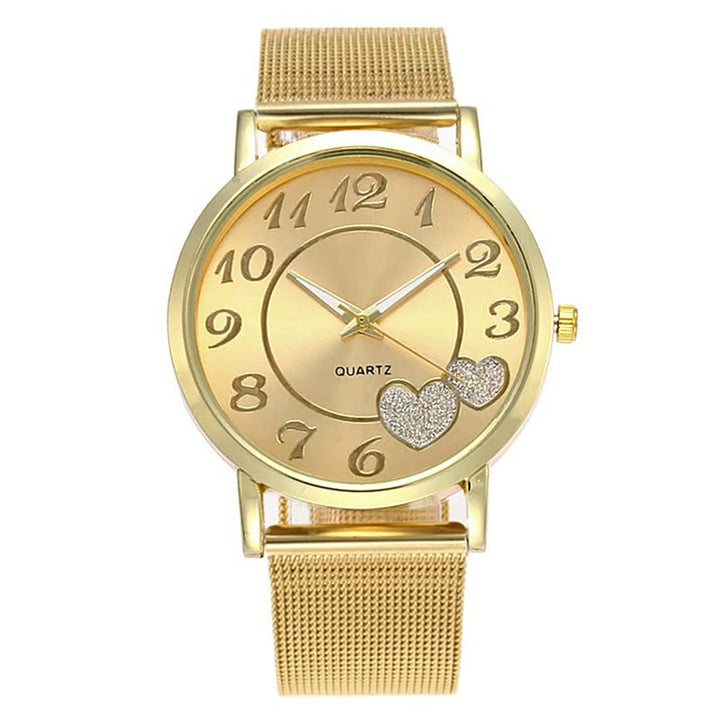 Elegante Damenuhr, ideal als stilvolles Schmuck-Geschenk, mit klarem Zifferblatt und feinem Armband.
