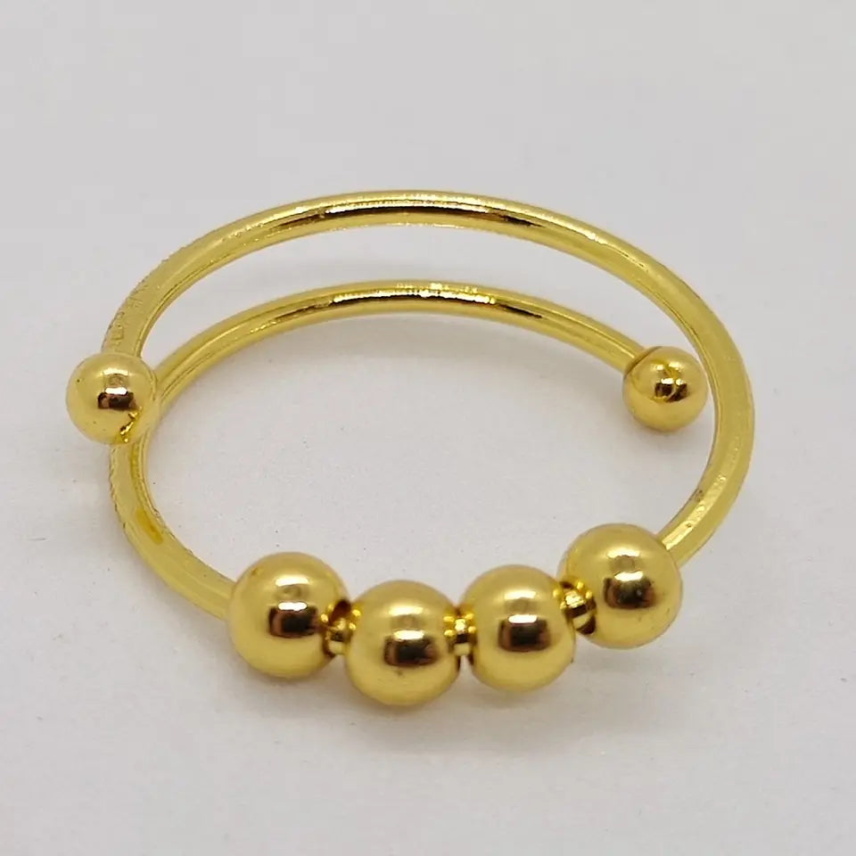 Eleganter Beruhigungs-Drehring, unisex Design, ideal als Anti-Stress-Schmuck für sie und ihn. Perfektes Geschenk.