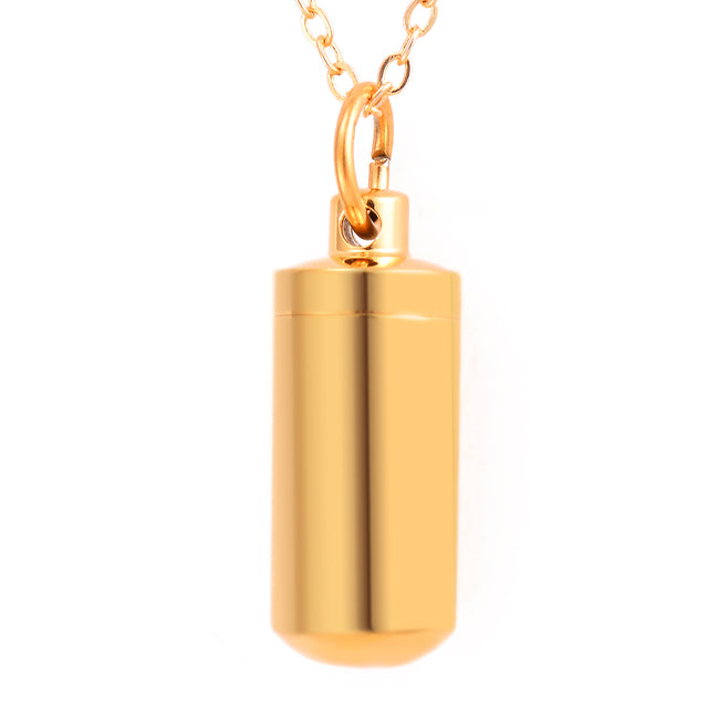Eleganter Edelstahl Asche-Anhänger, Urnenkette als Gedenkschmuck für tiefe Erinnerungen.