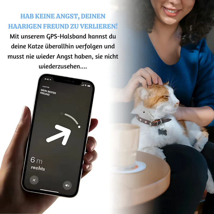 Reflektierendes GPS Halsband für Hunde & Katzen. Verbessert Sichtbarkeit & Sicherheit durch Echtzeit-Tierortung.