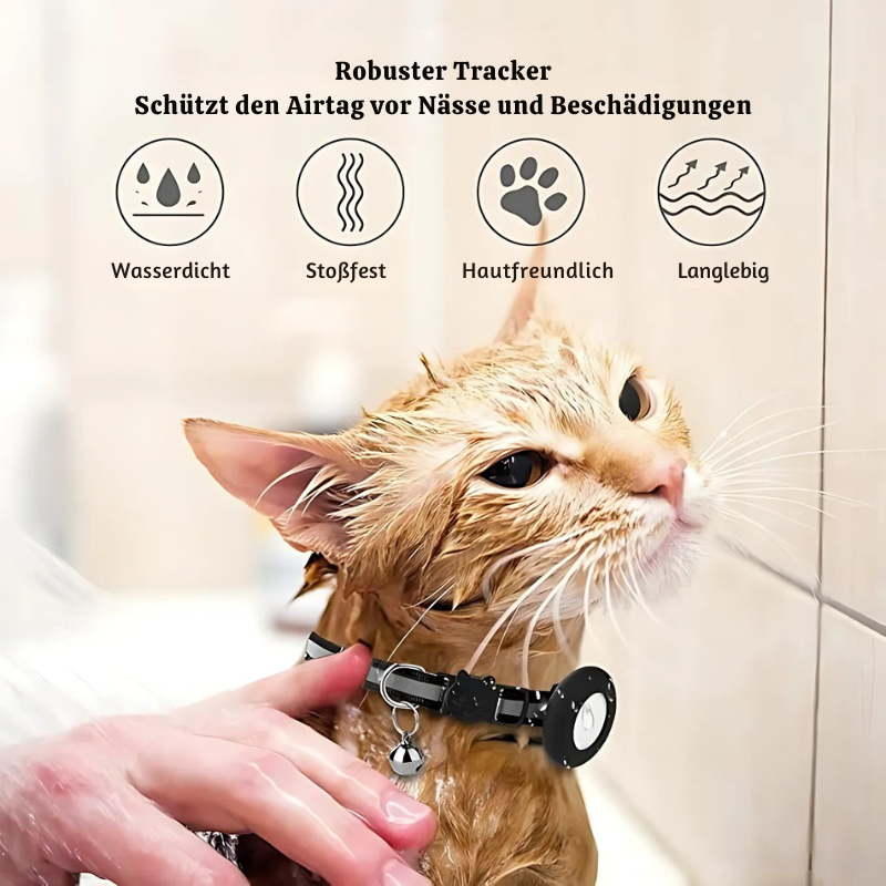 Innovatives GPS Halsband für Hunde & Katzen: Wasserdicht, reflektierend, mit zuverlässiger Echtzeit-Ortung.