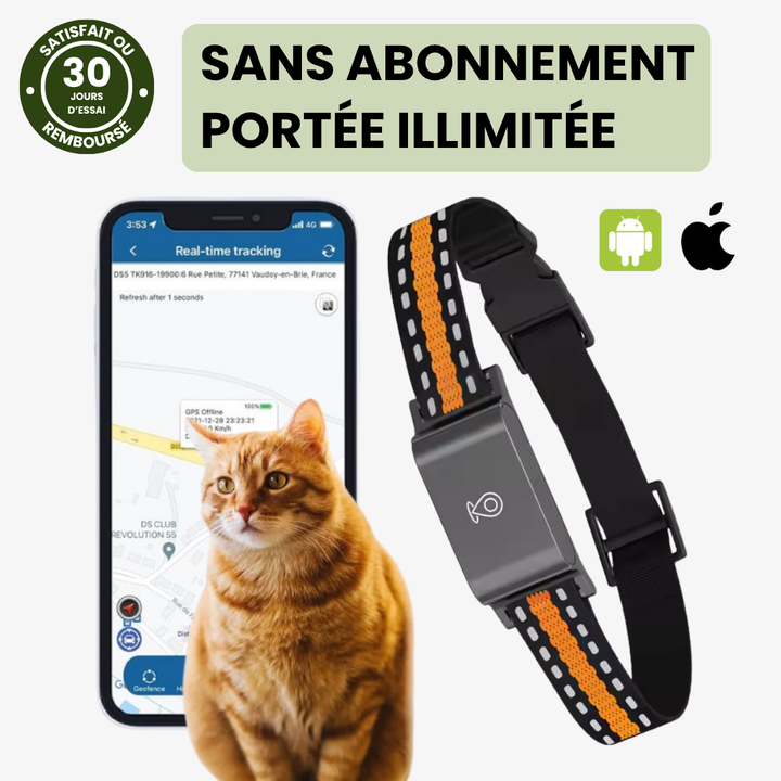 GPS Tracker für Hunde & Katzen zur Echtzeit-Ortung per App. Perfekt für Haustiersicherheit & Anti-Verlauf.