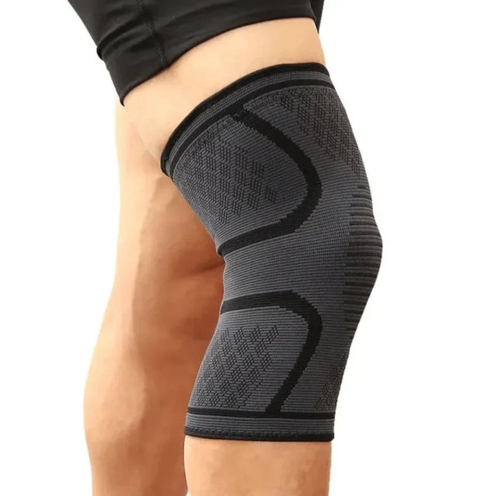 Kniebandage für Damen & Herren, bietet Stabilität und Unterstützung bei sportlichen Aktivitäten.