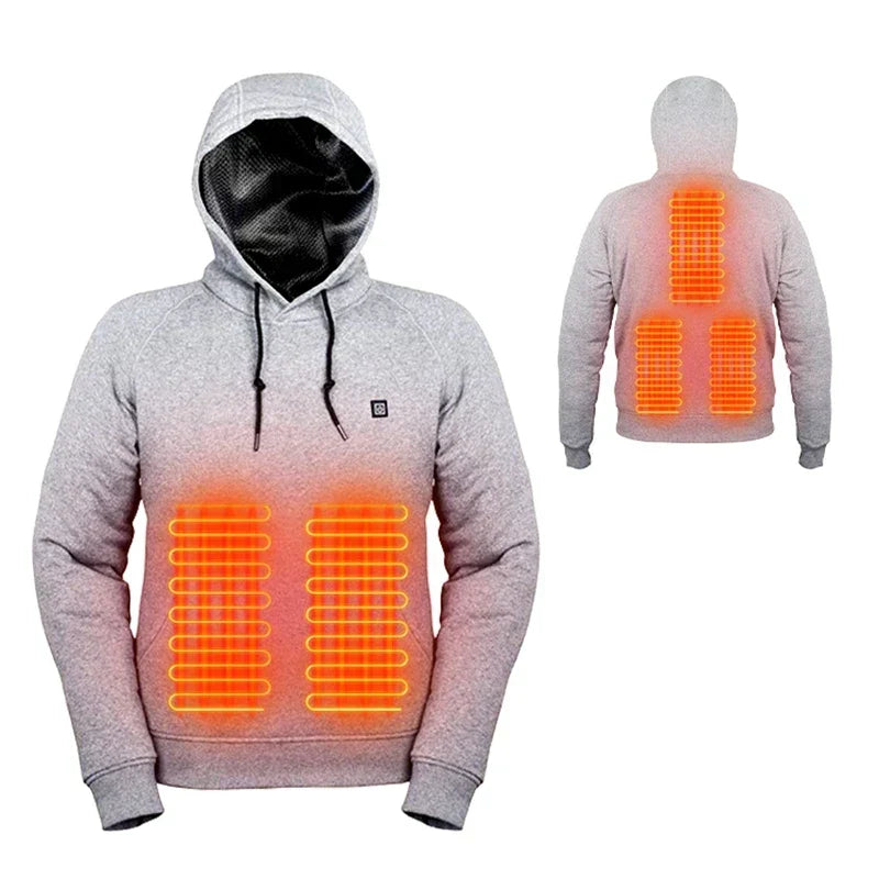 Innovativer Unisex Heiz-Hoodie, perfekt für Winterkleidung. Immer warm, ob beim Sport oder im Alltag.
