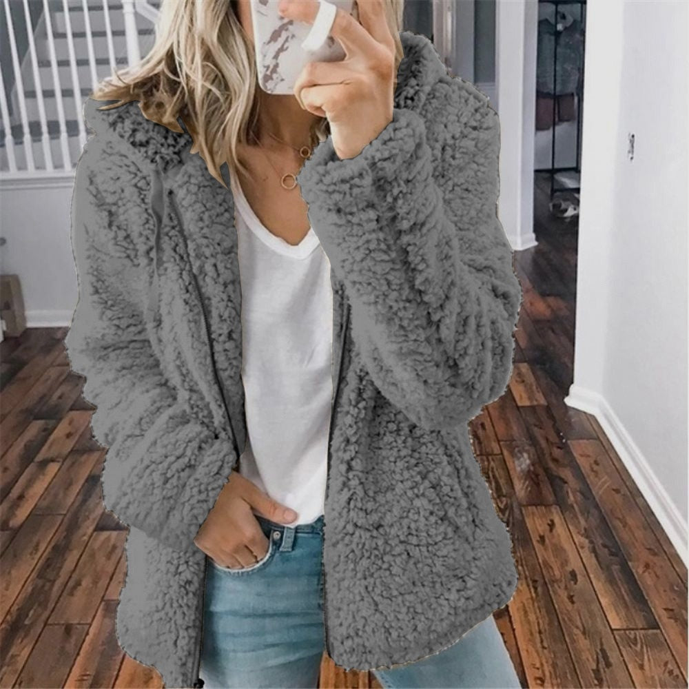 Damen Winter Kapuzen-Cardigan, kuschelig weich, warm & komfortabel. Für modebewusste Frauen.