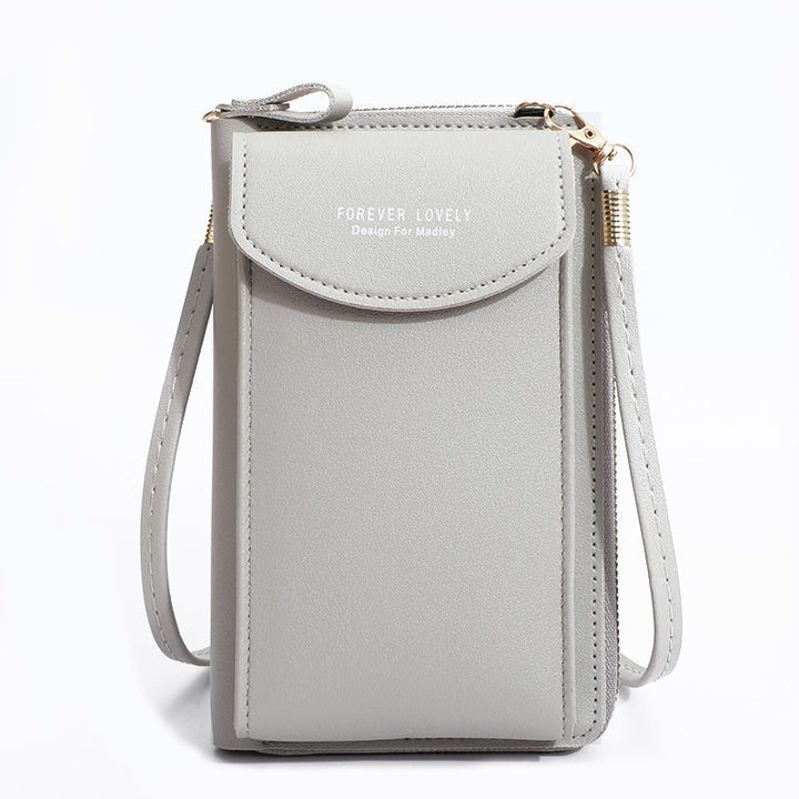 Funktionale Unisex-Smartphone-Tasche mit vielen Fächern und verstellbarem Gurt.