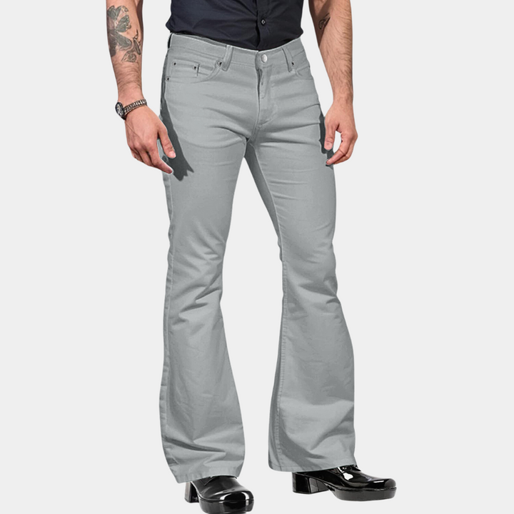 Bequeme Herren Freizeithose, Retro-Schlaghose. Ideal für Frühling & Herbst, bietet Komfort und modernen Vintage-Stil.