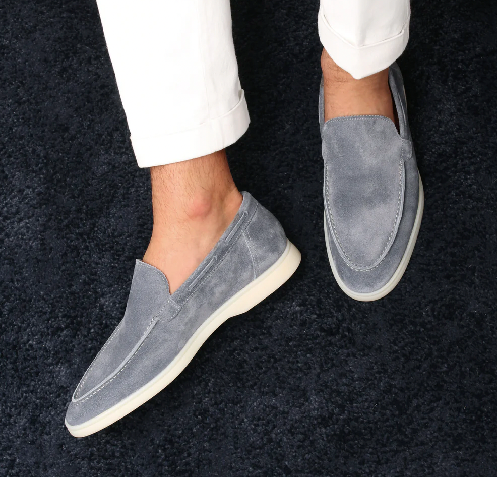 Edle schwarze Herren Luxus-Loafer aus Glattleder, perfekt für Business & Freizeit im Herbst/Frühling.