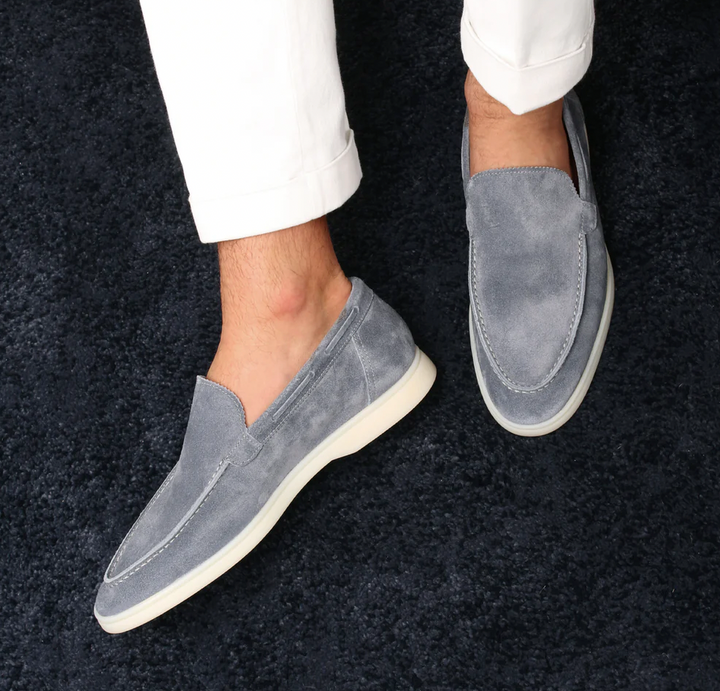 Edle schwarze Herren Luxus-Loafer aus Glattleder, perfekt für Business & Freizeit im Herbst/Frühling.